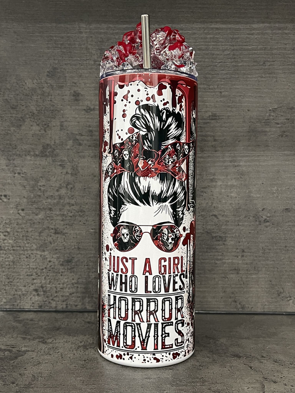 Girls Who Love Horror Movies (Black & Red)