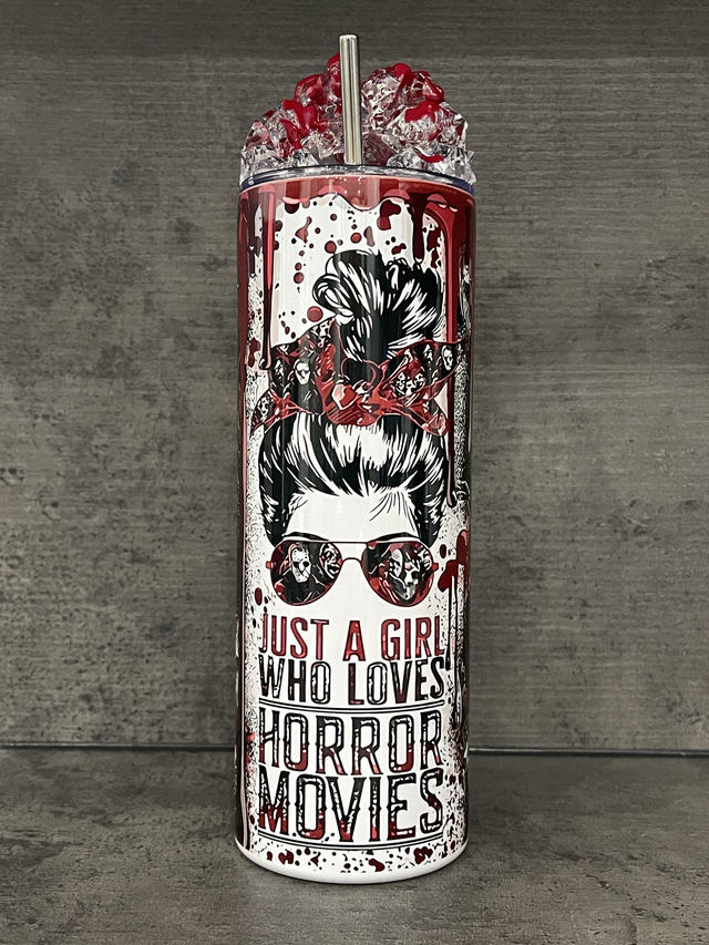 Girls Who Love Horror Movies (Black & Red)