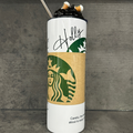 White Coffee Brand-Inspired Tumbler